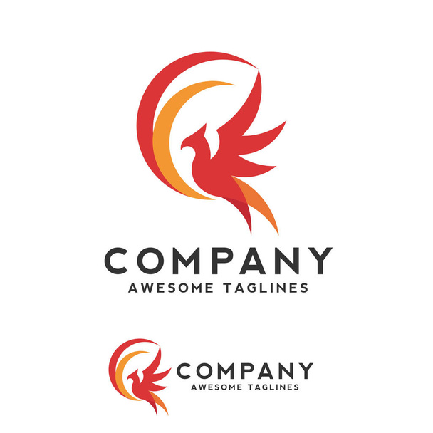 Creative phoenix ptaków koncepcja logo, koncepcji projektu wektor logo lot orła - Wektor, obraz