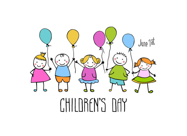 С Днем защиты детей. Праздник
 - Вектор,изображение