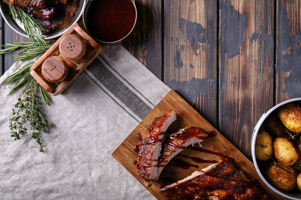 Home made pork and beef ribs - Foto, Imagem