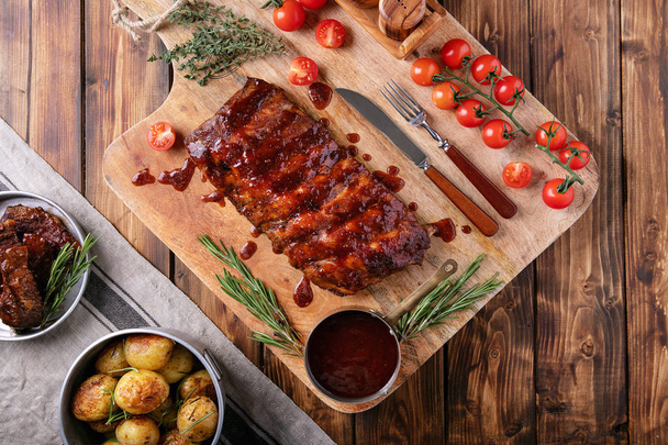 Home made pork and beef ribs - Foto, Imagen