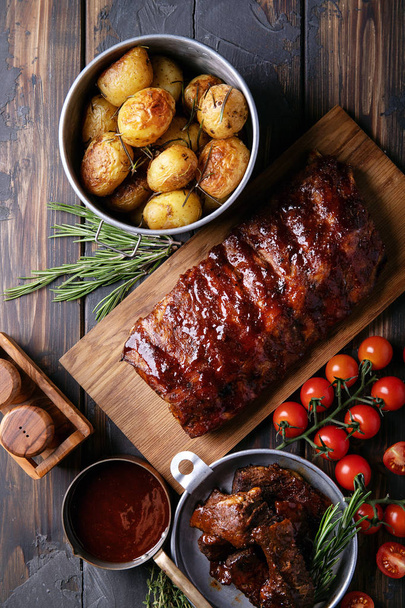 Home made pork and beef ribs - Valokuva, kuva