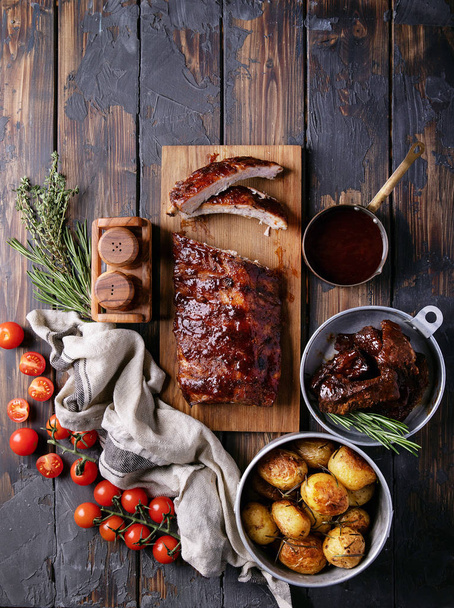 Home made pork and beef ribs - Foto, Bild
