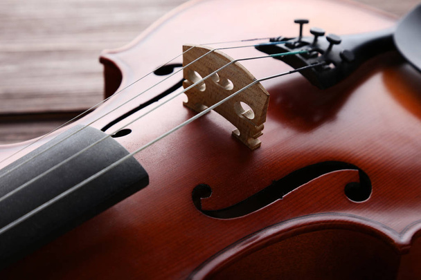 Violin on wooden table - Photo, Image