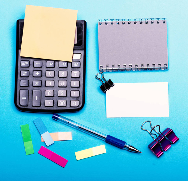 Stationery and calculator. Office supplies and business idea concept - Fotografie, Obrázek