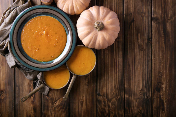 Home made pumpkin cream soup - Фото, изображение