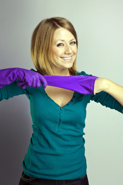 Woman with gloves - Fotografie, Obrázek