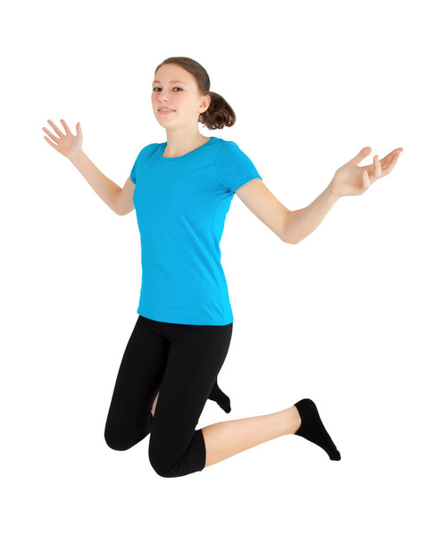 young woman jumping - Фото, зображення