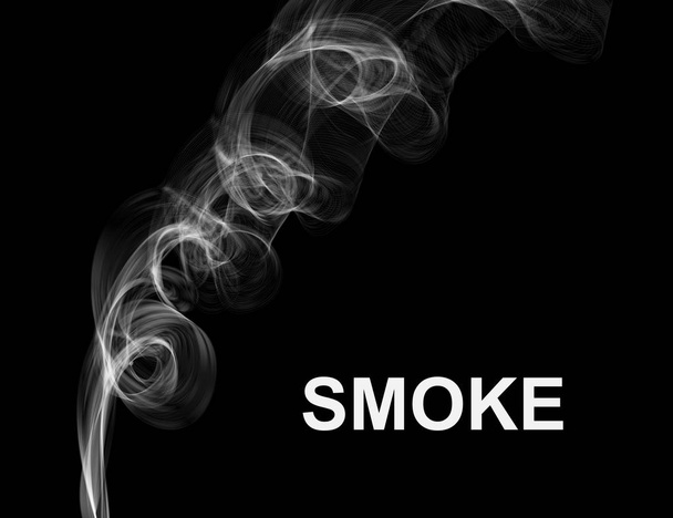 Smoke on black vector background. - Vector, Image