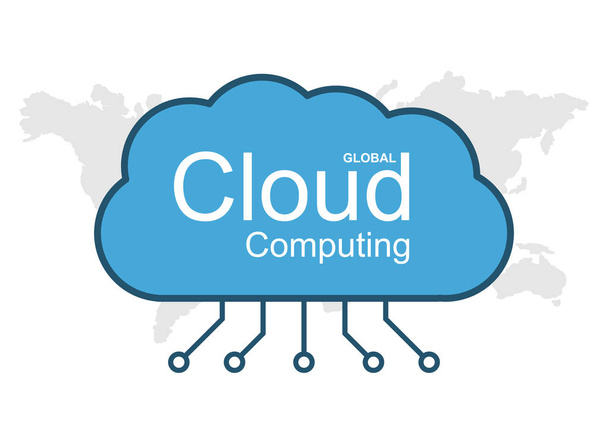 Konzeptentwicklung für Cloud Computing. - Vektor, Bild