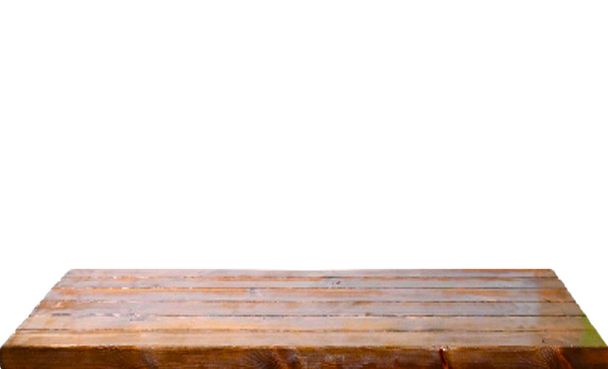 Valódi fa asztali textúra fehér háttér. A termék megjelenítéséhez vagy tervezéséhez kulcsfontosságú vizuális elrendezés.vágási útvonal - Fotó, kép