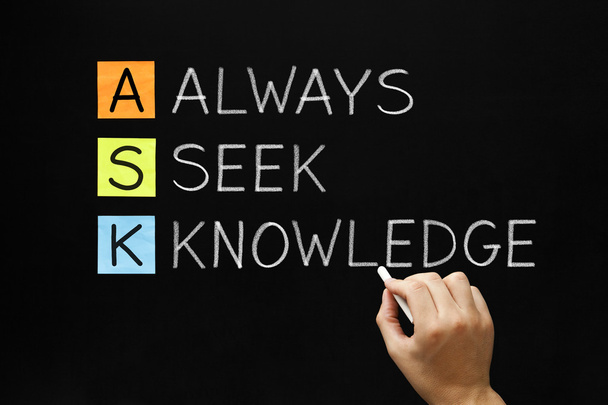 Always Seek Knowledge Acronym - Foto, Imagem