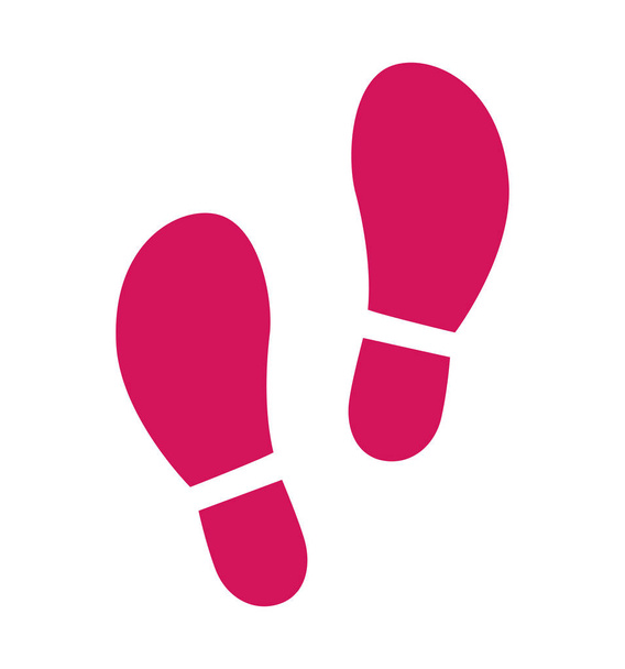 フット プリント ベクトル アイコンのシンボルの人間の足の印刷イラスト分離 - ベクター画像