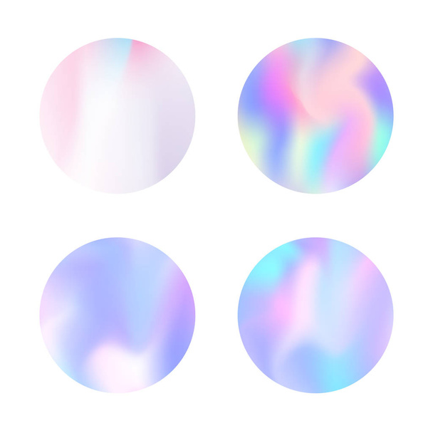 Holographic abstract backgrounds set. - ベクター画像