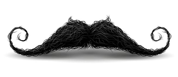 Perfect hipster mustache. Illustration with charm, Isolated on white background - Valokuva, kuva