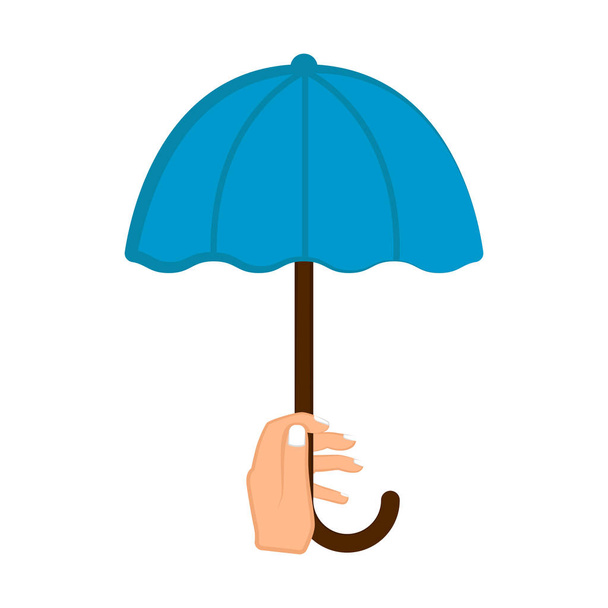 Hand holding an umbrella - Vector, imagen