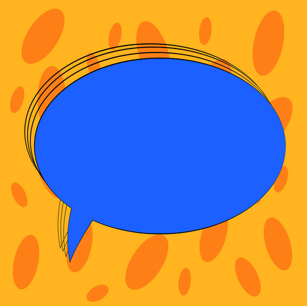 Negócios de design Texto de espaço vazio para promoção de sites de anúncios modelo de banner isolado Blank Oval Outlined Solid Color Speech Bubble Vetor de balão de texto vazio
 - Vetor, Imagem