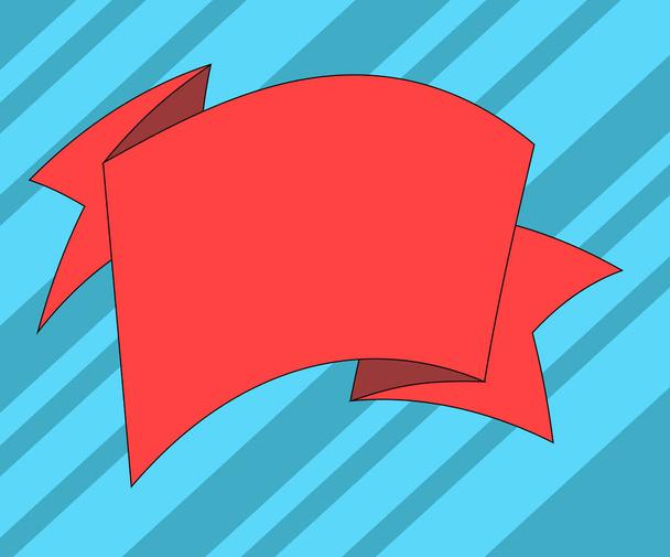 Negócio de design Texto de espaço vazio para promoção de sites de anúncios modelo de banner isolado Folded 3D Ribbon Strip Solid Color Blank Sash Vector for Celebration
 - Vetor, Imagem