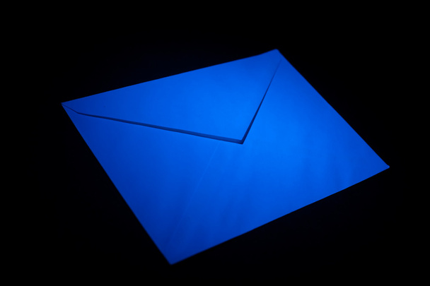 Envelopes with blue light - Foto, imagen