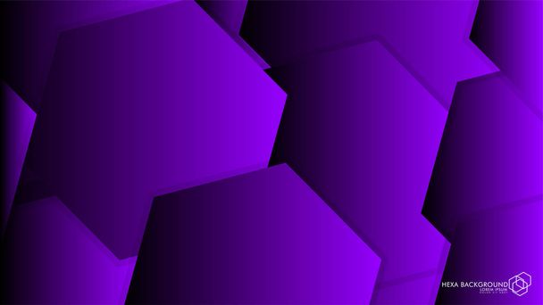 Vector Abstract Background Hexagon purple light and shadow - Vector, Image