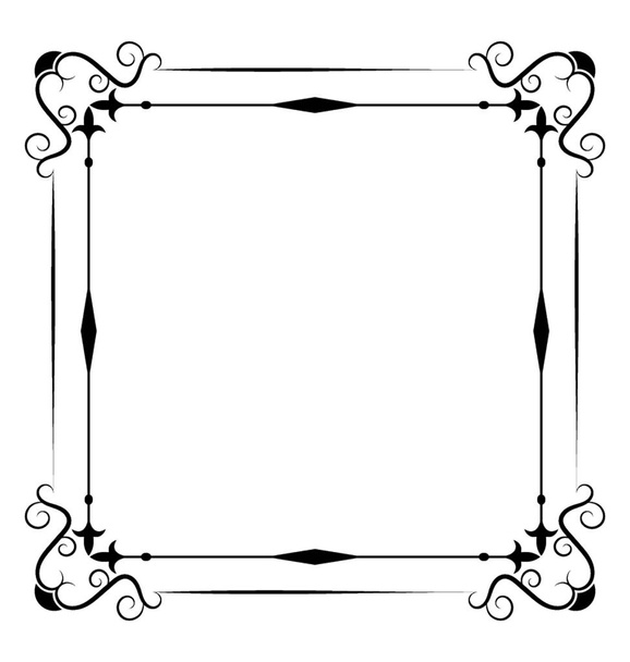Line icon design of square frame - Vetor, Imagem