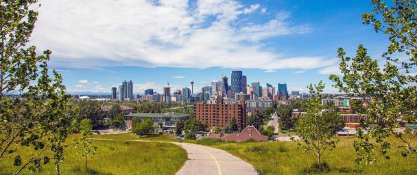Calgary Alberta Skyline from Tom Campbells Hill Natural Park - Photo, Image