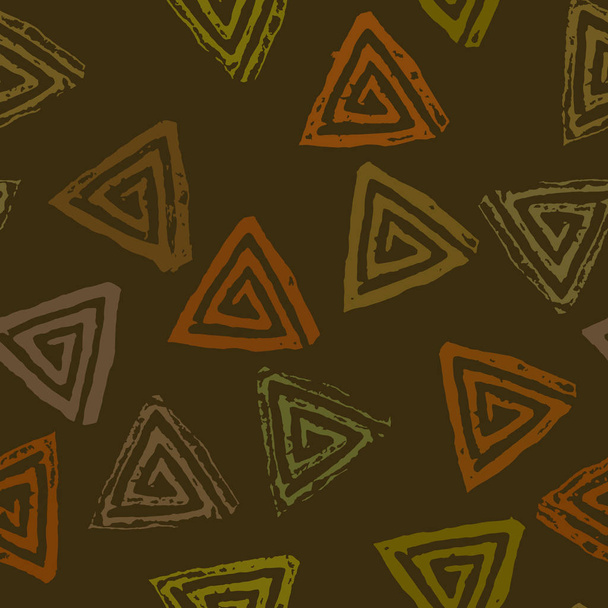 Χωρίς ραφή πρότυπο με ανάγλυφη ακατάστατο grunge τρίγωνα - Διάνυσμα, εικόνα