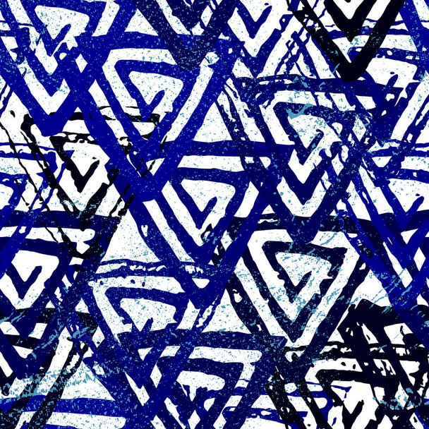 Безшовний візерунок з текстурованими трикутниками
 - Вектор, зображення