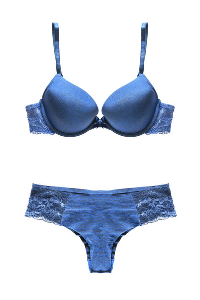 Blue lingerie isolated - Foto, afbeelding