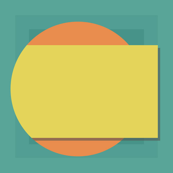 Бизнес-концепция Бизнес-реклама баннеров для продвижения сайта пустые объявления в социальных сетях Прямоугольная форма цвета с тенью, выходящей из вектора круга
 - Вектор,изображение