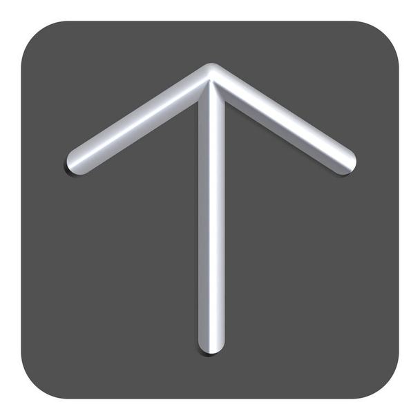 Línea gris flecha de neón hasta Web Icono, Vector Ilustración Diseño Símbolo
 - Vector, imagen
