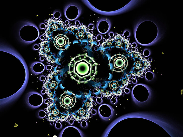 fundo moderno abstrato com formas fractais - Foto, Imagem