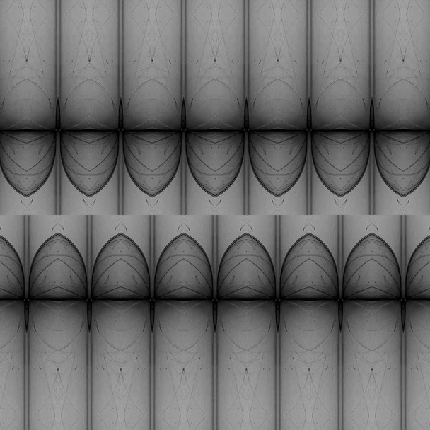 abstract grey repeating shapes seamless pattern - Photo, Image