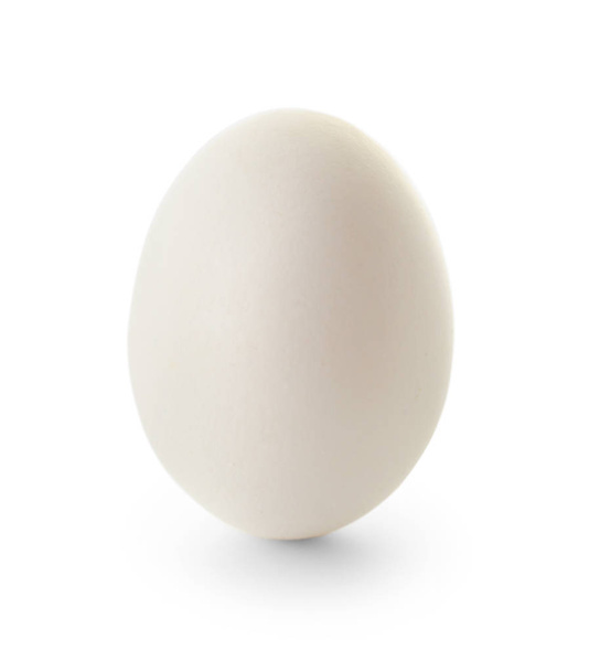 ωμό κοτόπουλο αυγό σε λευκό φόντο - Φωτογραφία, εικόνα