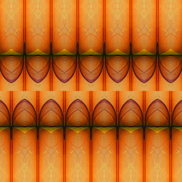 abstract brown orange repeating shapes, seamless pattern - Photo, Image