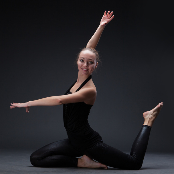attractive young woman dancing - Fotó, kép