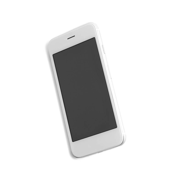 telefone móvel moderno no fundo branco - Foto, Imagem