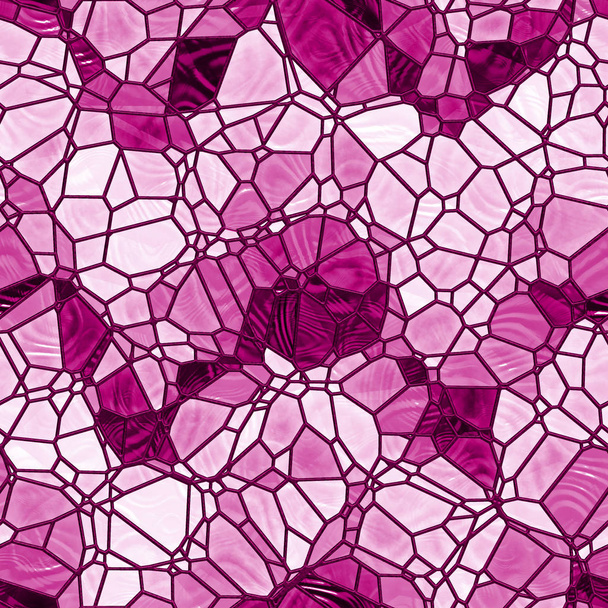 bezszwowe tło różowy streszczenie witraże - Zdjęcie, obraz