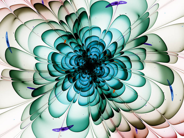 abstracte fractal bloem kleurrijke achtergrond - Foto, afbeelding