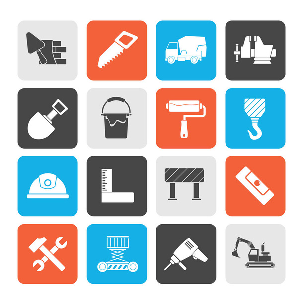 Building and construction tools icons - vector icon set - Vector, Image
