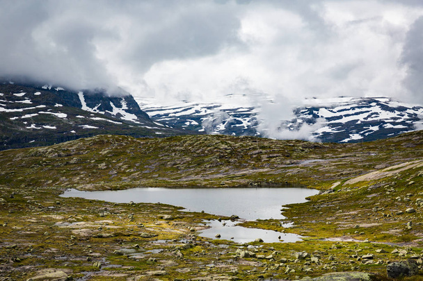 beautiful landscape of Norwegian mountains on track to Trolltunga - Foto, Imagem