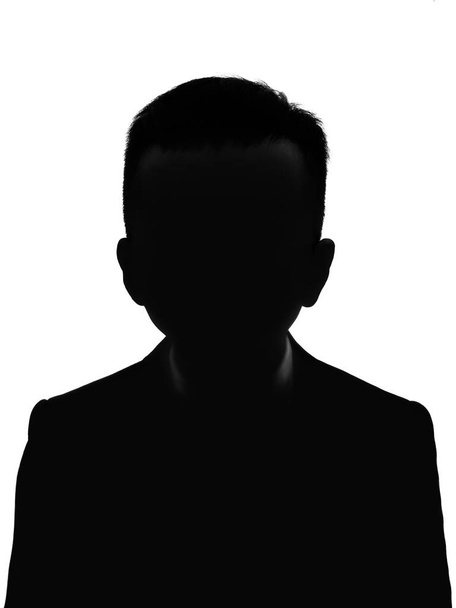 teenager silhouette isolated on white background - Foto, afbeelding