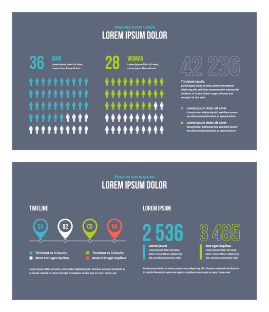 Vector business infographic presentation slides template No. 8. - Vector, Image