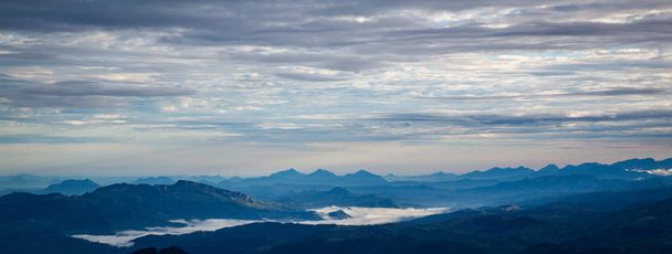 aerial view of beautiful mountains from Adam's Peak in sri lanka - Photo, Image