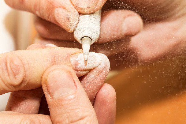 Master make nail extension - Фото, зображення