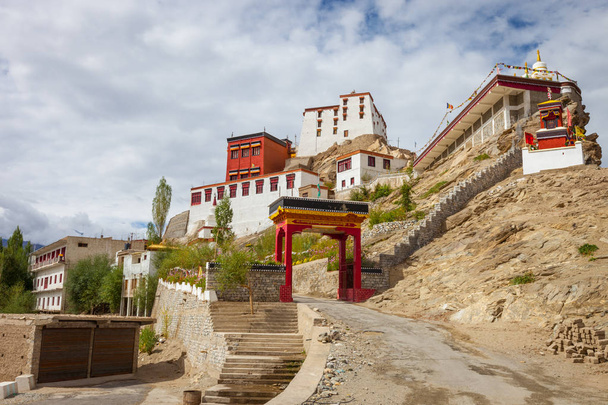 The picturesque Buddhist temple in the province of Ladakh in the Indian Himalayas - 写真・画像