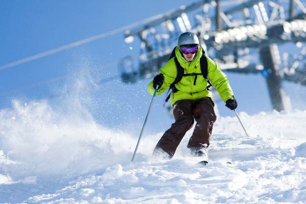 off-piste skiën - Foto, afbeelding