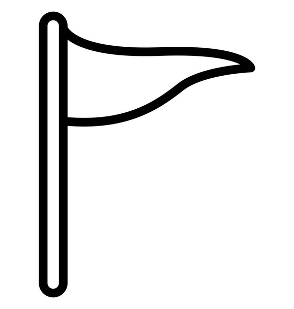 Флаг, спортивный флаг Изолированная векторная икона, которую можно легко изменить или отредактировать - Вектор,изображение