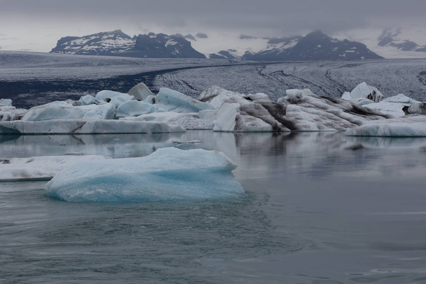Icebergs in the glacier lagoon in Iceland  - Fotoğraf, Görsel