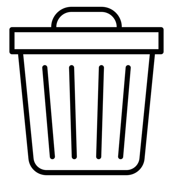 Mülleimer, Müllisoliertes Vektorsymbol, das leicht modifiziert oder bearbeitet werden kann - Vektor, Bild