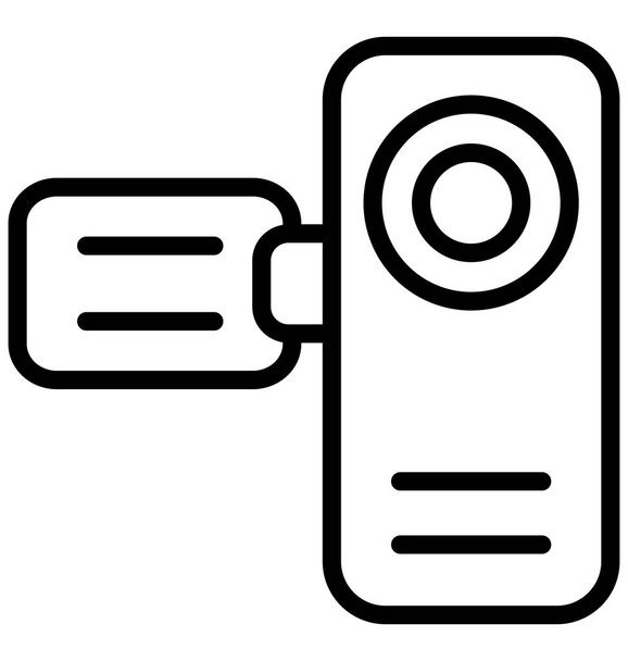 Cam, camcorder Isolated Vector Icon, that can be easily modified or edited - Вектор,изображение